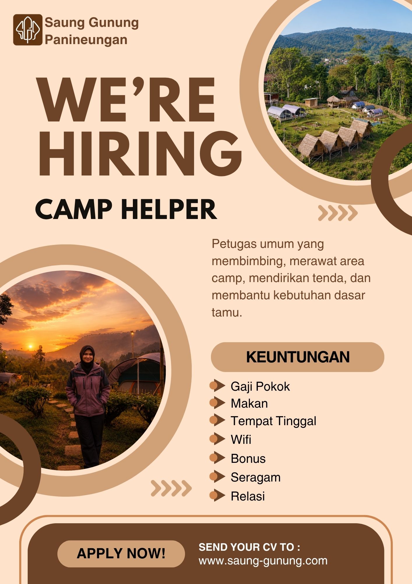 We Are Hiring, Camp Helper